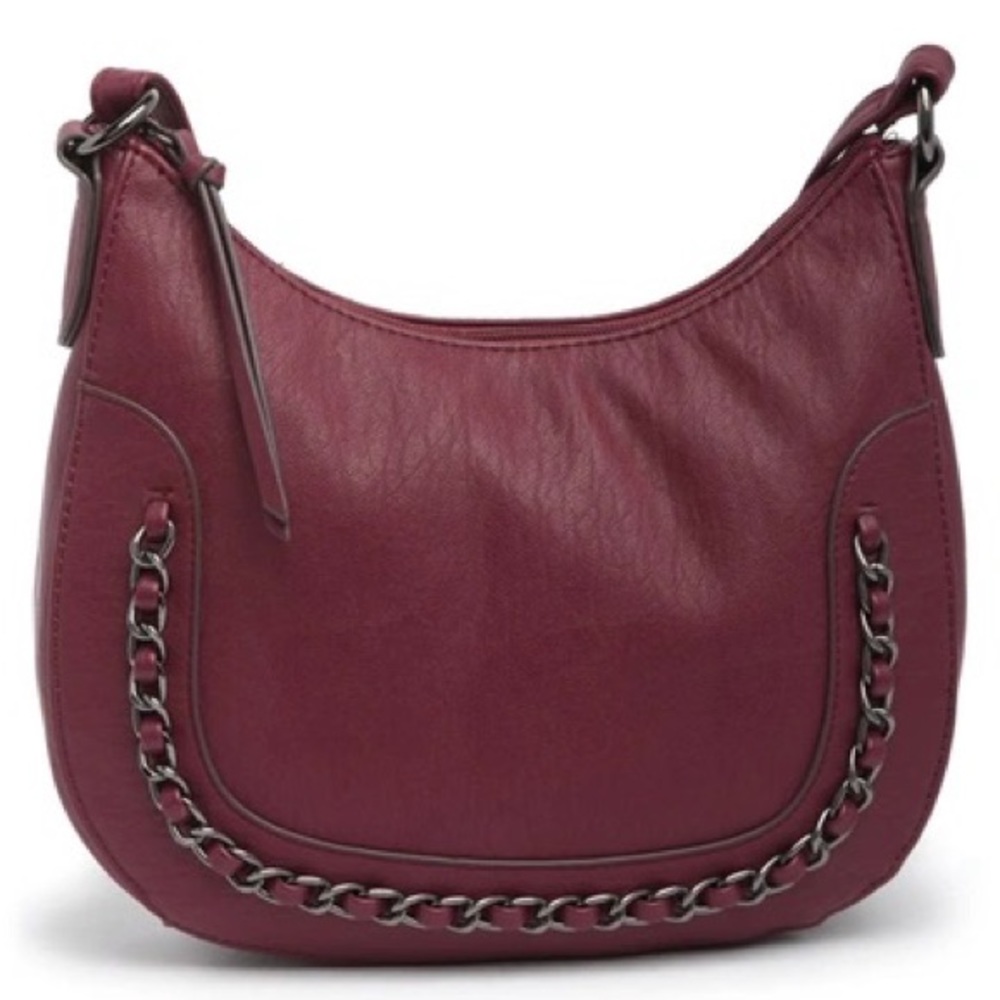 Jessica Simpson Burgundy Hobo Vrossbody